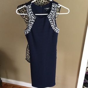 Sequin Hearts Dresses - Navy Blue Semi-Formal Dress Sequin Hearts Dresses - Navy Blue Semi-Formal Dress